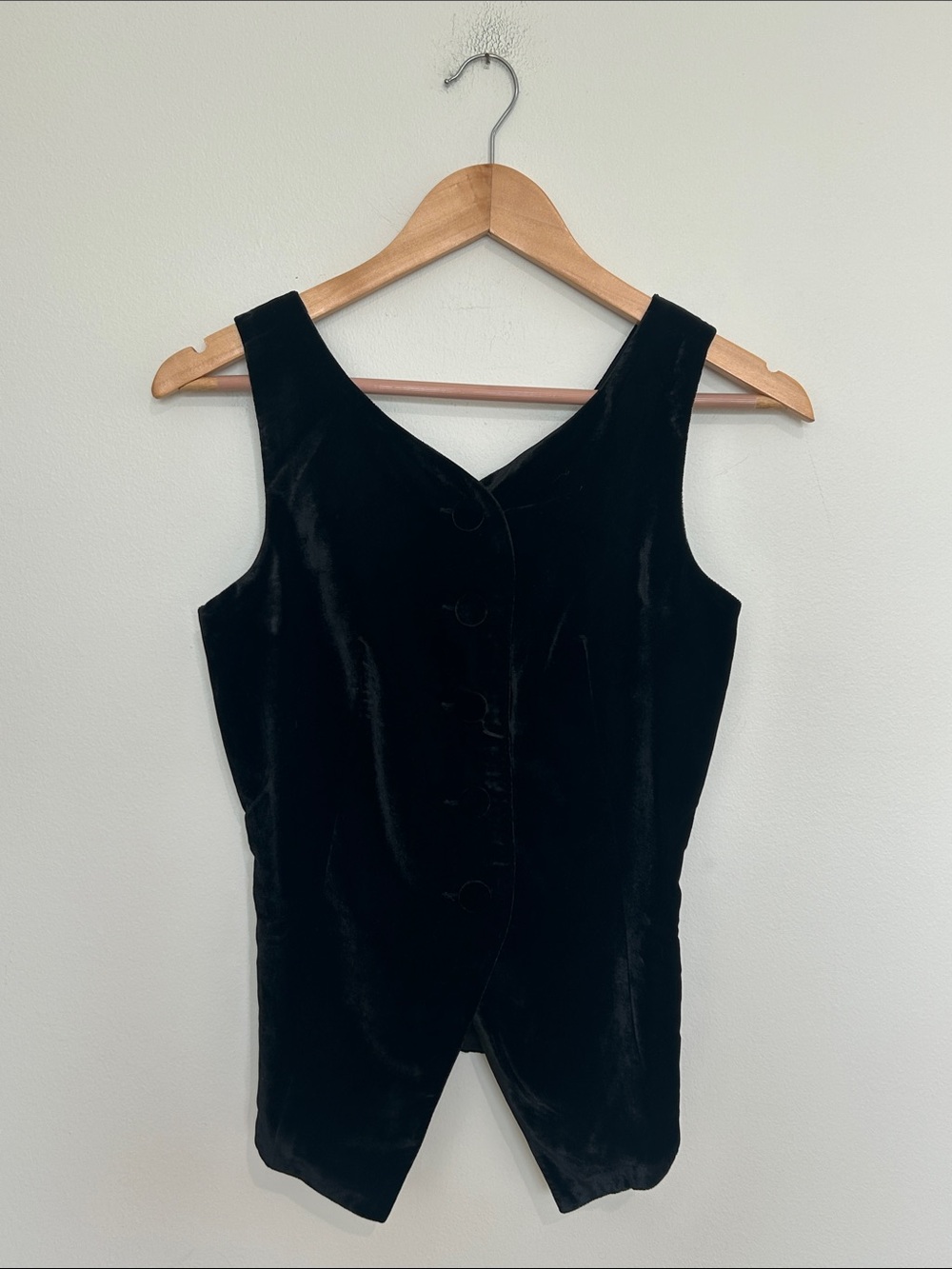 Julia Amory Noir Velvet Tess Vest Size XS NWT